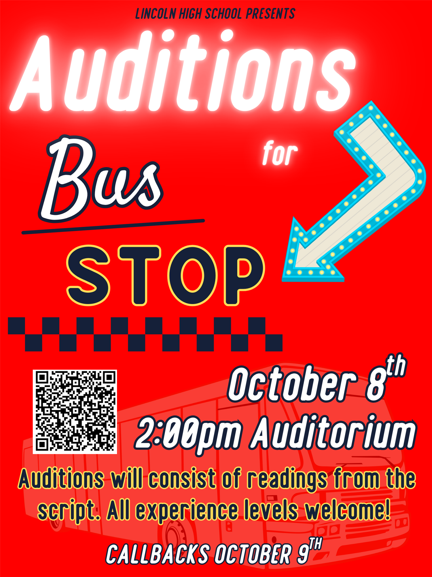 Bus Stop Audition Poster
